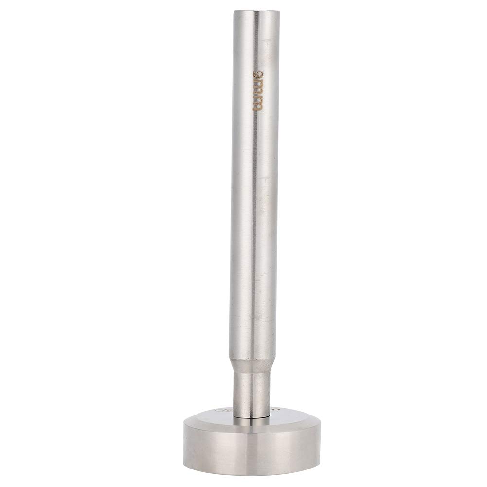 9mm Stainless Steel Die Punch Double‑Sided Rivet Setter with Base for Install Rivet Button DIY Leathercraft Tool