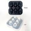 Skull Ice Cube Mold 6-Cavity Silicone Ice Tray for Whiskey Cocktails Food-Grade Flexible Ice Maker for Halloween Parties