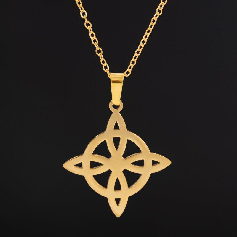 Women Witch Knot Ring Stainless Steel Adjustable Irish Celtic Knot Amulet Jewelry Supernatural Opening Witchcraft