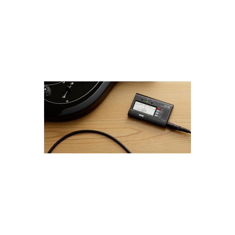 KORG GA-50 Guitar/Bass Tuner, Ideal for Personal Practice, with Output, Supports Multi-String Guitars and Basses, Flat Tuning, and Long Scale Tuning,