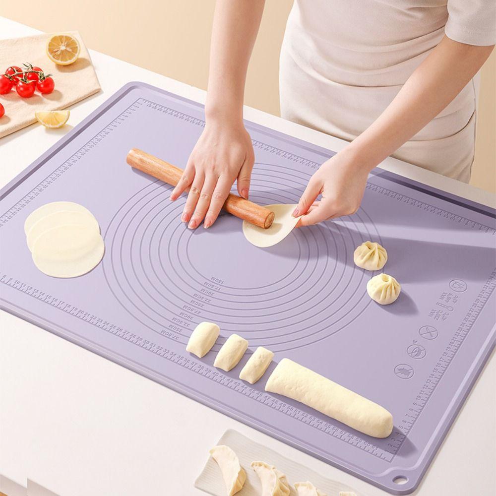 

Non-stick Kneading Rolling Pads Reusable Silicone Baking Mat Bakeware Accessories 40*50cm фіолетовий