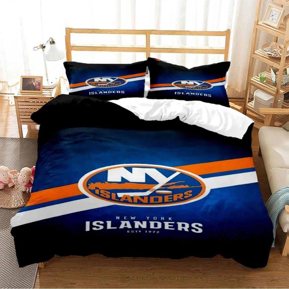 Copripiumino Hockey su Ghiaccio Cartone Animato Piumone Set Biancheria da Letto Copripiumino Morbido e Federe per Adolescenti Bambini Singolo Matrimoniale Queen King