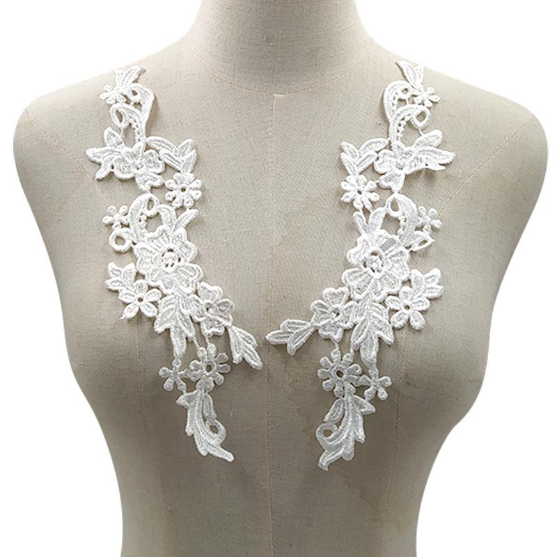 Water soluble embroidery pair flower polyester light silk embroidery pair collar three-dimensional hollow DIY lace accessories