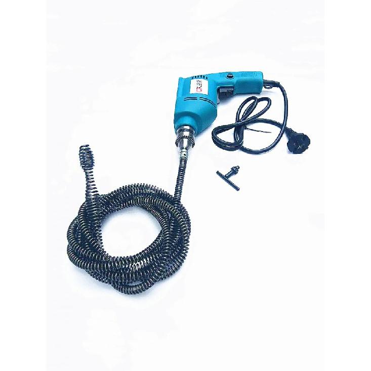 Electric Drill Pipe Dredger with 1.5/3/5m Extension Spring Kitchen Toilet Drain Cleaner Home Plumbing Sewer Blockage Tool