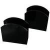 2pcs Acrylic Napkin Holder Black Modern Tabletop Freestanding Tissue Dispenser 4.9 x 4.7 x 1.96 inches Holders for Paper Napkin