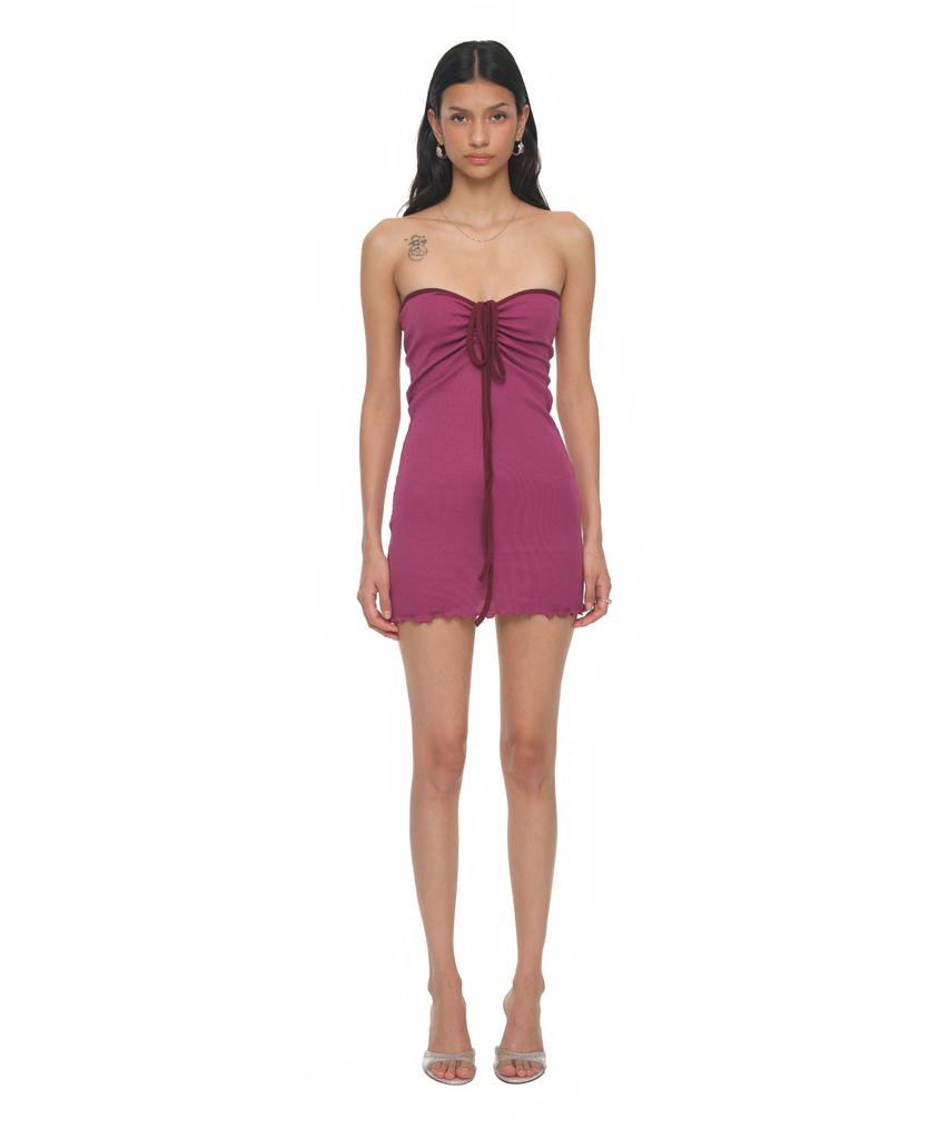 Too Much Tax Tube Mini Dress Purple
