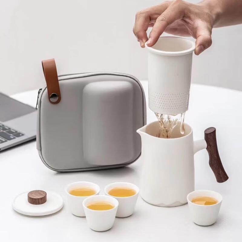 Portable Ceramic Travel Kung Fu Tea Set