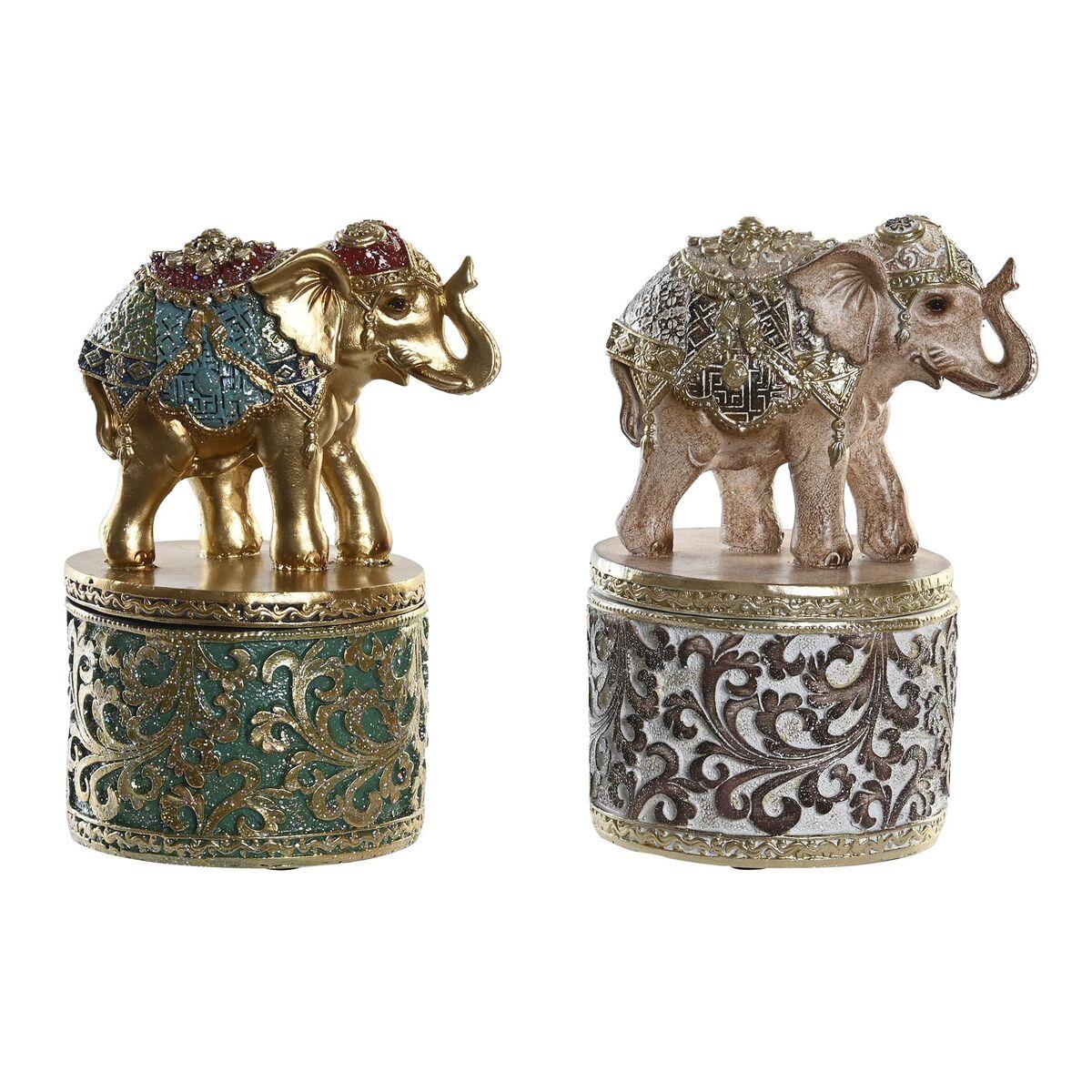 

Декоративная статуэтка DKD Home Decor Бежевый Золотой Колониальный Слон 9 x 9 x 17 см (2 единицы) TU прозрачный