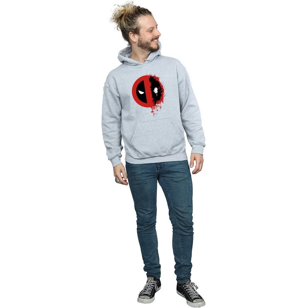 Deadpool Kapuzenpullover mit Farbspritzer-Logo für Herren
