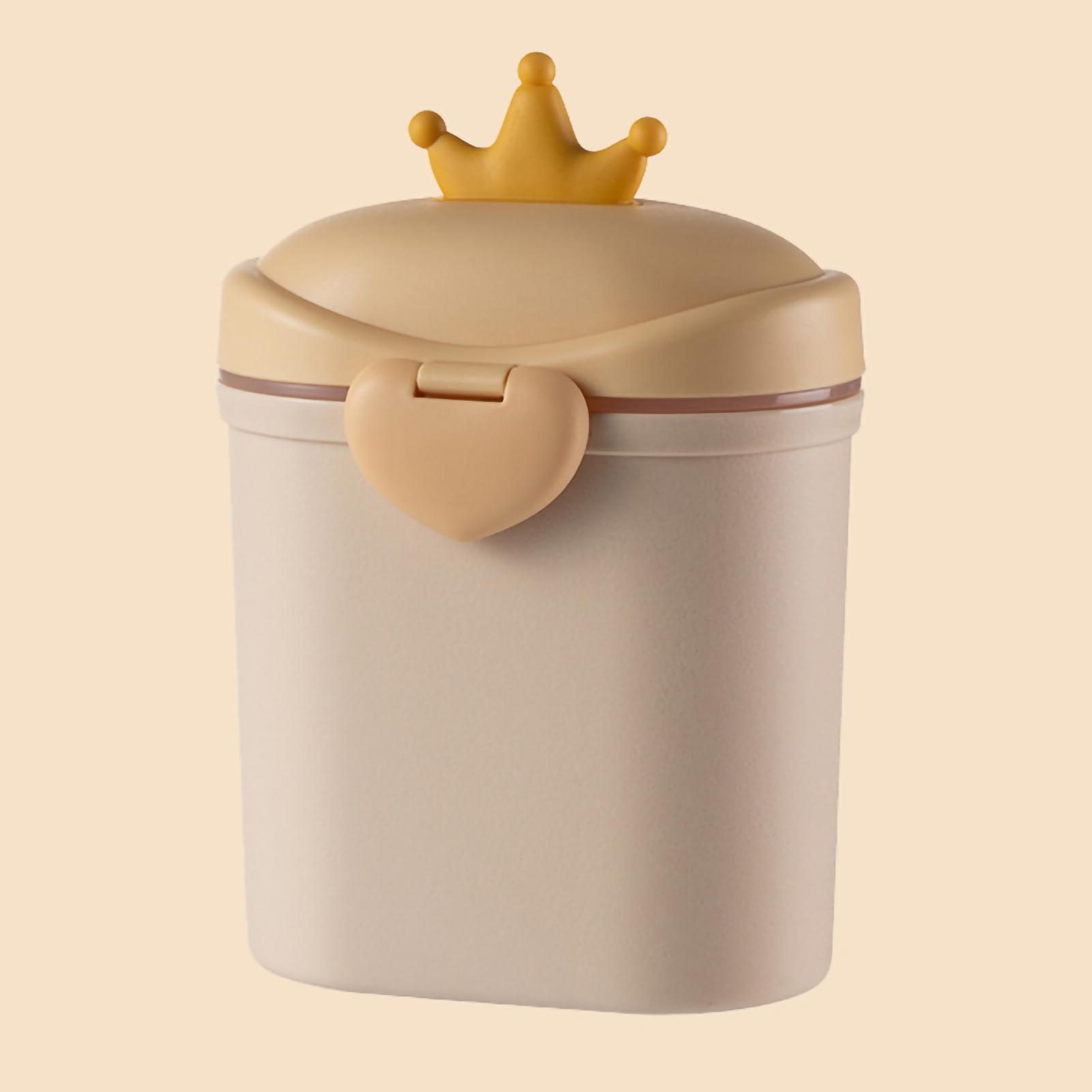 

Контейнер для детского сухого молока, портативный, с мультяшной короной, двухслойный, для хранения фруктовых закусок, большой жёлтый