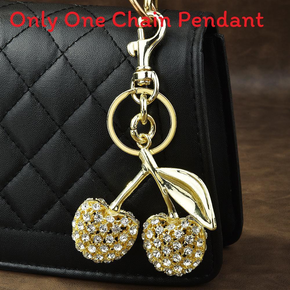 Cherry Keychain Jewelry Gift For Women With Diamond Embellishments For Fashion Accessories