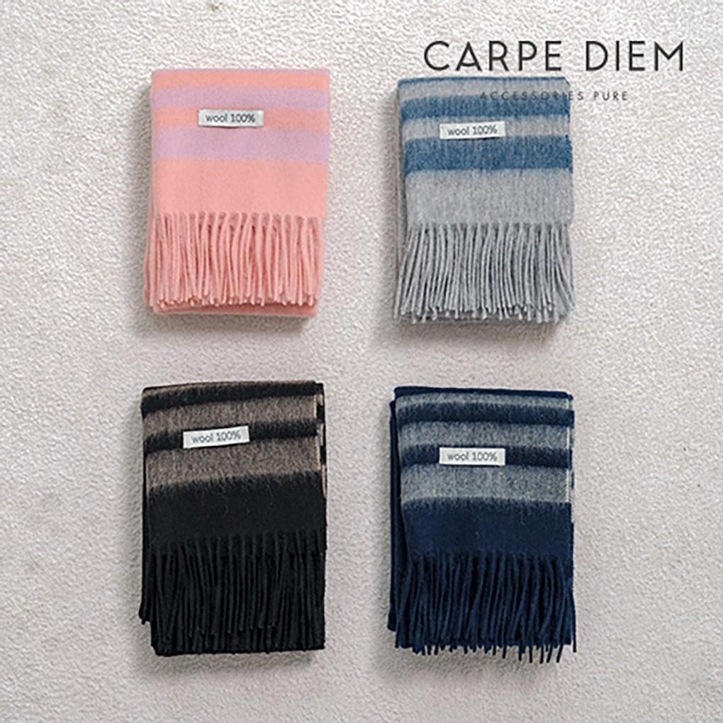 Carpe Diem 3-Stripe Wool Muffler MF041