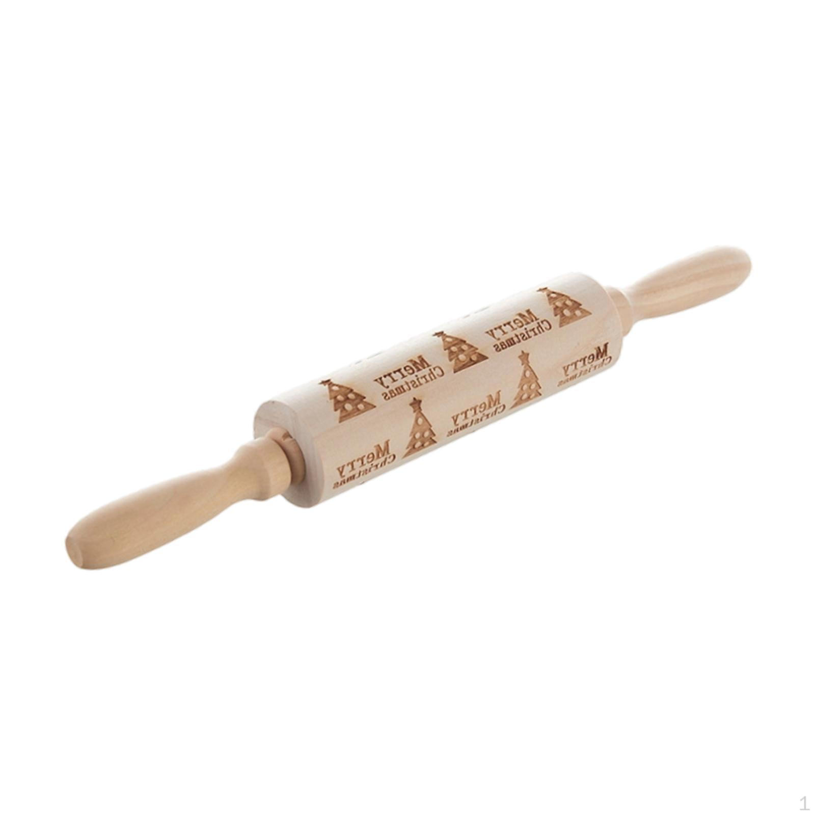 

Embossed Rolling Pin Cookie Stamps Roller Decor Tool for Cookies Baking to Decorate Pastry Biscuit Christmas Tree