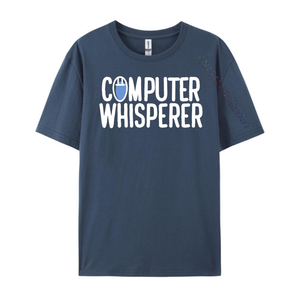 Pc Nerd Techie IT Technicus Computerfluisteraar Blauw En Wit Grafische T-shirts Dames Klassiek Grappige Cadeaus Grote Maten