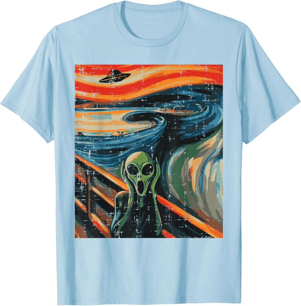 Parodie na Vetřelce Výkřik UFO Umění Grafické Tričko Pánské Dámské Unisex Bavlna Ležérní Tričko