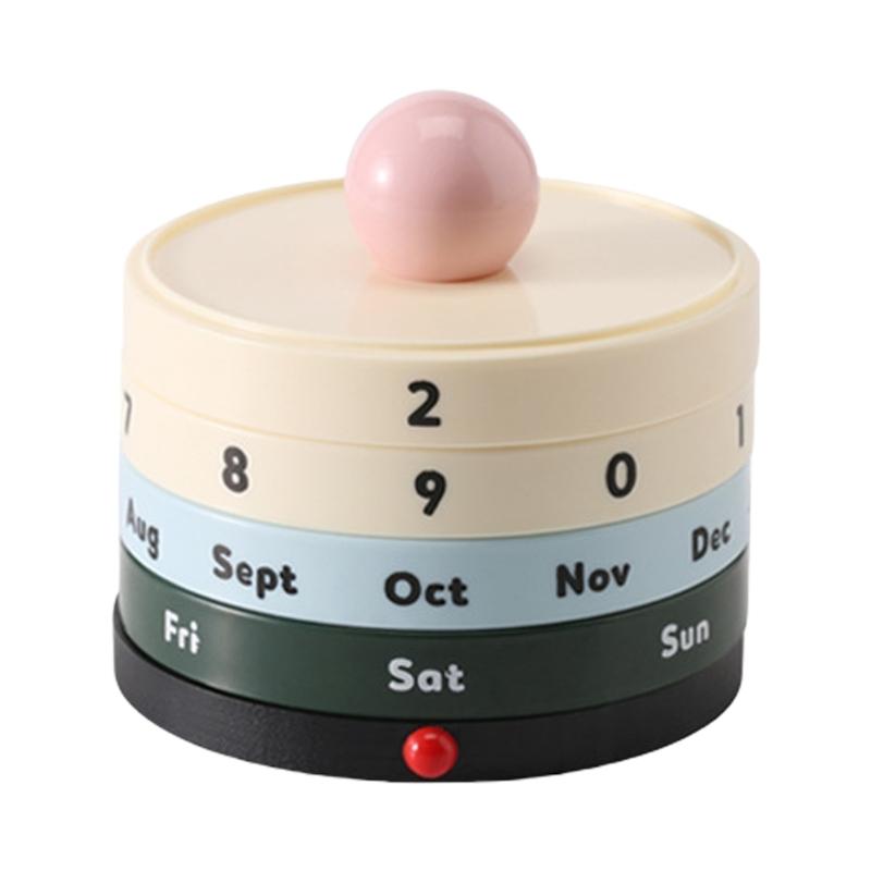 High Aesthetic Rotating Perpetuals Calendar Desk Accessories Ideal For Women Creative Homes Lover Creative Individuals