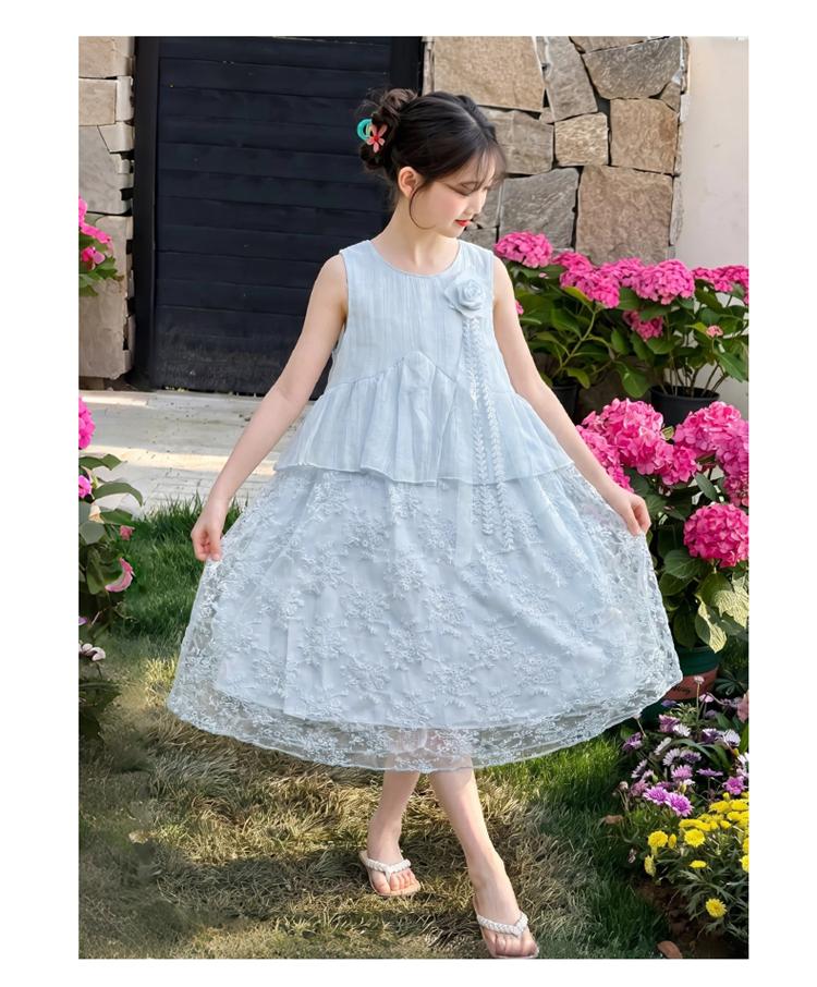 Girls' Thin Summer Dress - Stylish Princess Style