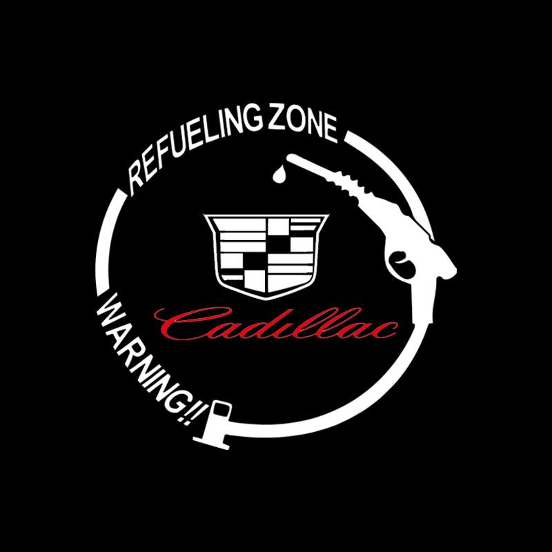 Car Badge Vinyl Reflective Fuel Tank Cap Stickers Decal For Cadillac Escalade Tiburon Deville Seville XT5 XTS CTS BLS SLS DTS SRX Metal