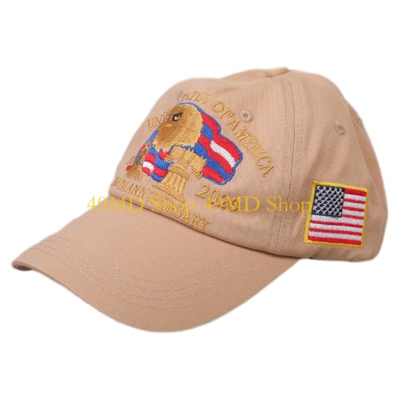 49MD United States 250th Anniversary Hat Bird Printed Baseball Cap Secures Fit