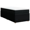 VidaXL Slat Bed Base with Mattress Black 100x200 Cm Fabric 3285548