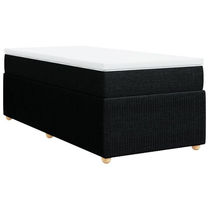 VidaXL Sommier à lattes de lit avec matelas Noir 100x200 cm Tissu 3285548