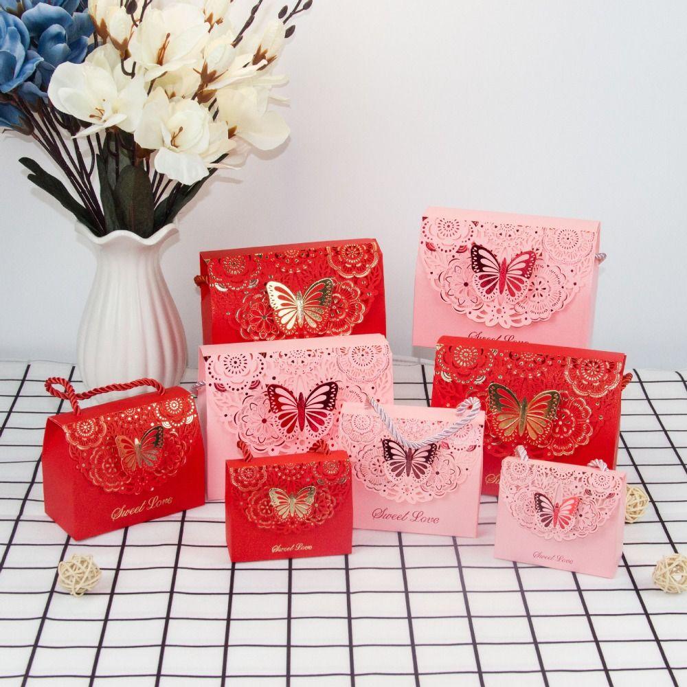 Multicolor Cutout Butterfly Candy Box Paper Box Wedding Gift Packaging Box  Birthday Party Gift