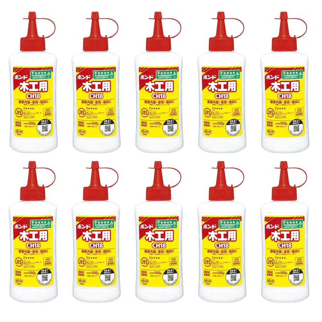 Konishi In Bond Woodworking Adhesive CH18 500g 10 Pieces [Sold Box]