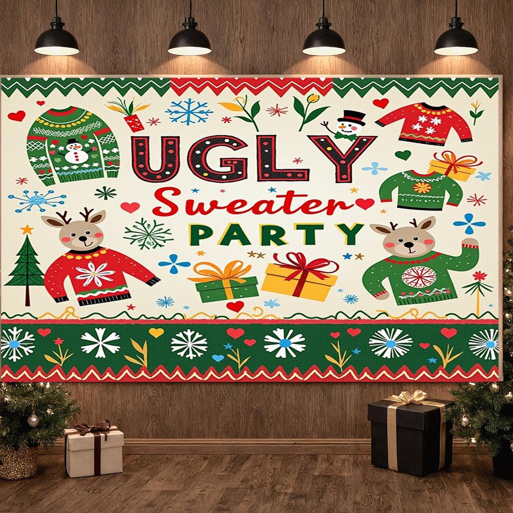 Christmas Decor Christmas Theme Festive Backdrop Christmas Party Banner Decorative Banner Event Banner For Party Event Family
