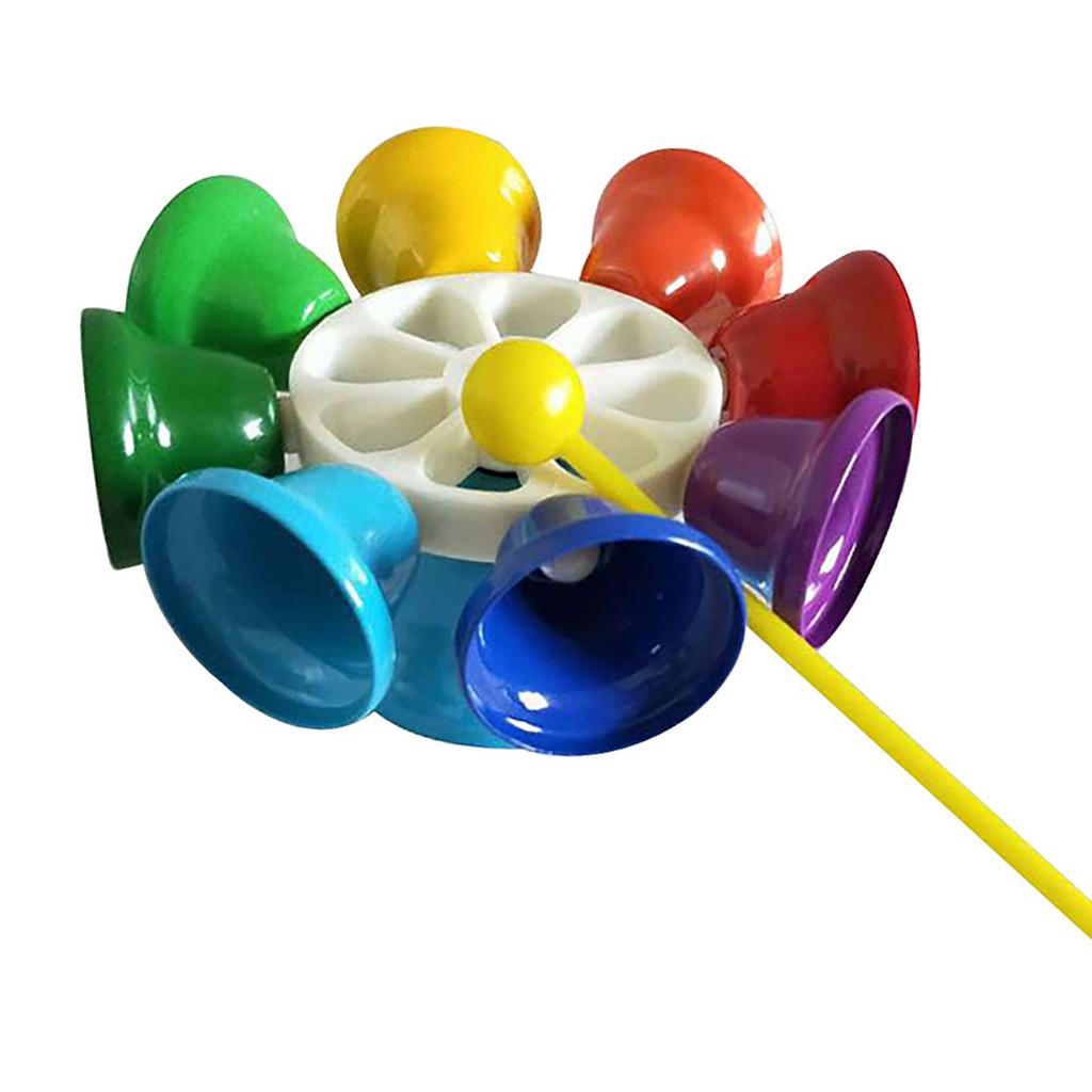 Musical Bell Toy 8 Notes Metal Bells Colorful Musical Toy for Kids Teaching Kindergarten