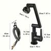 Universal rotating durable bathroom kitchen faucet universal hot and cold household faucet 60cm easy to install design