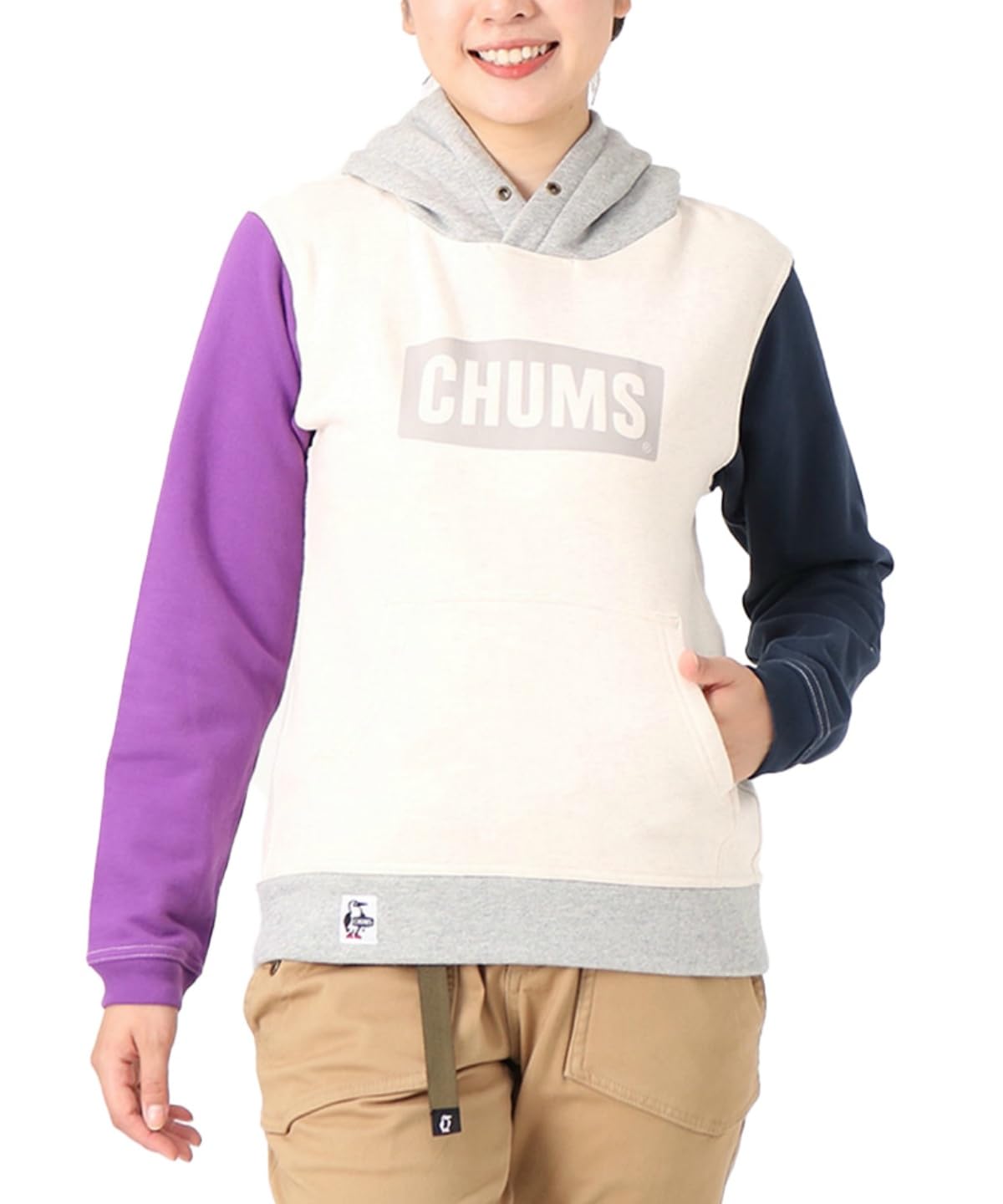 

Chums Logo Pullover Parka in Natural Crazy Men s