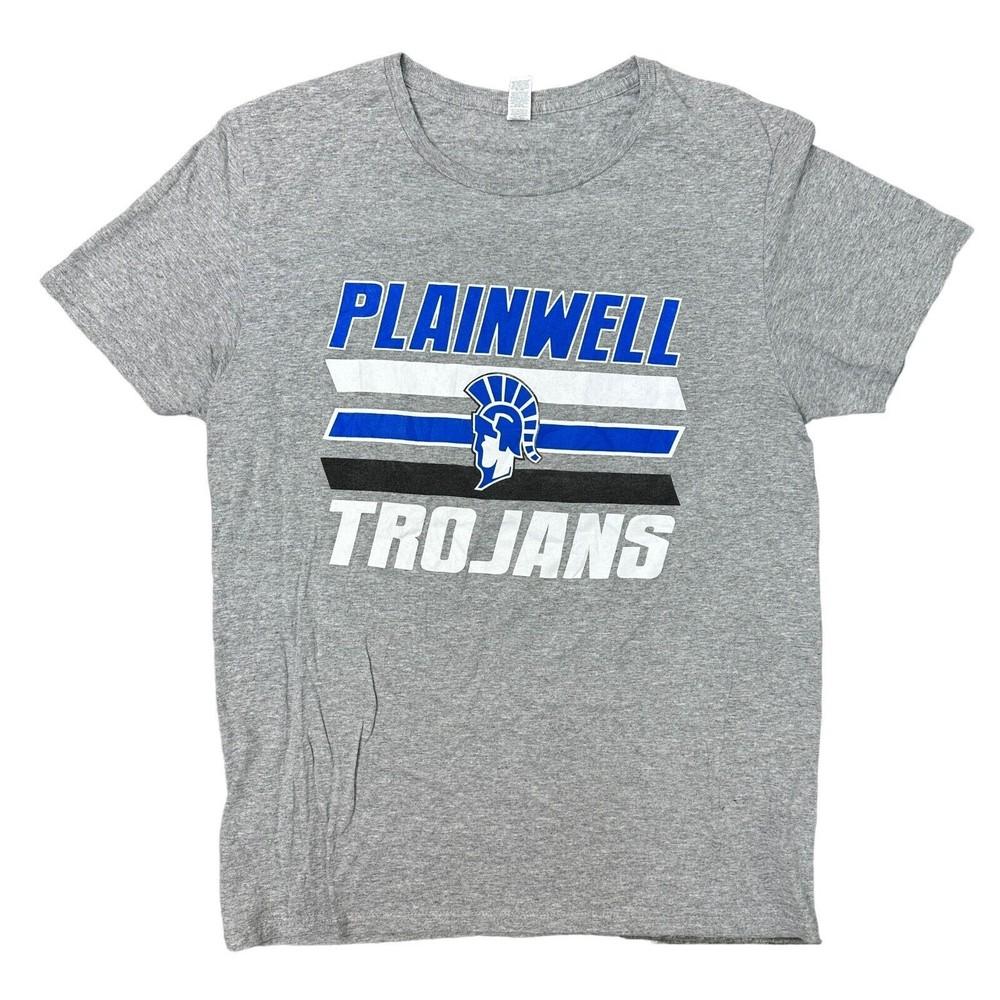 

USA Graphic Print T-shirt Y2K Short Sleeve Grey Mens XL