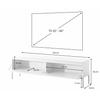 Meuble TV - BEMMI - 150 cm - blanc avec pieds dorés