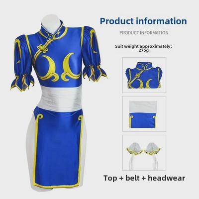 Chun-Li Halloween Cosplay-Overall – Street Fighter 6 Bühnenoutfit