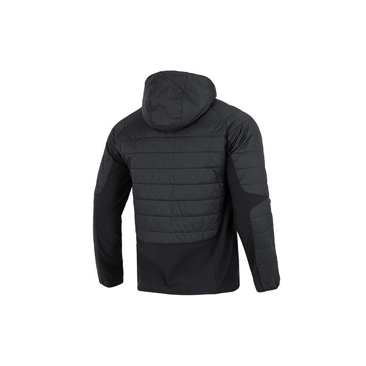 Under Armour Solid Color Zip-Up Hooded Cotton Jacket Men Black 1375447-001