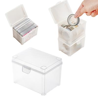 Card Storage Card Deck Box for Game Cards Trading Cards Sports Cards Playing Card Case Clear Stackable Card Storage Box