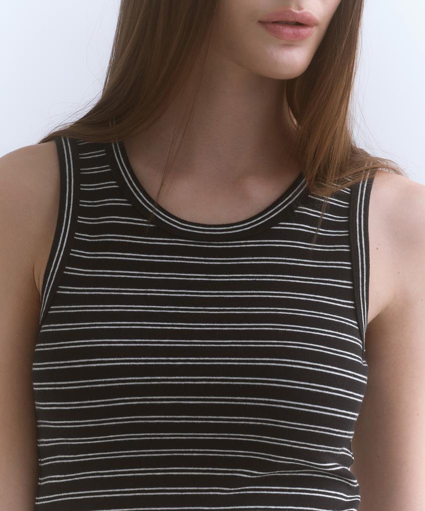 Musinsa Standard Woman Women'S Striped Tank Dress [Black]