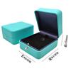 European Romantic Blue Leather Jewelry Gift Box Ring Box Necklace Pendant Box Ring Packaging Storage Ring Hot Sale