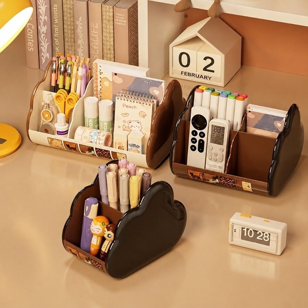 Plastic Desk Organizer Cloud Shape Pen Holder Practical Desktop Storage Box School Office Home