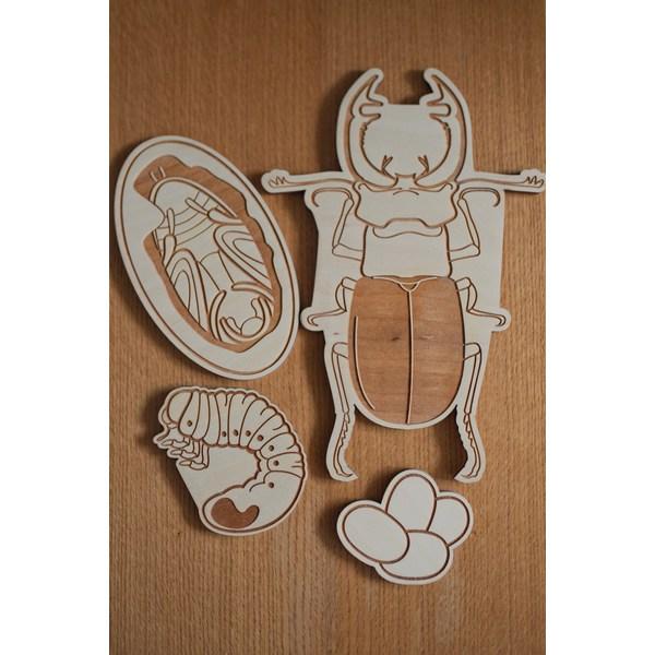 Stukapuka Montessori Deer Bug Puzzle, 1, Korea Nejlepší puzzle pro batolata