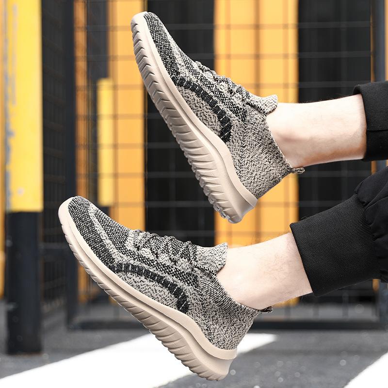 Flying Weaving New Men's Casual Sports Shoes Trendy Fashion Versatile Sports Running Shoes