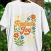 Radiate Joy T-Shirt and Kids Tshirt, Retro Floral Graphic Tee