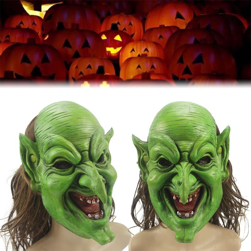 Scary Witch Character Mask For Dress-up Halloween Christmas And Easter Costume Prop 9.44*11.02in