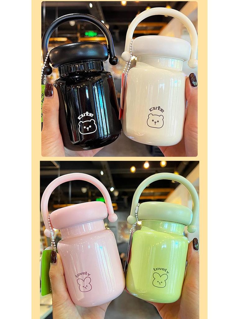 Cute 2026 Stainless Steel Portable Thermos Cup – High-Value, Celebrity-Style for Students