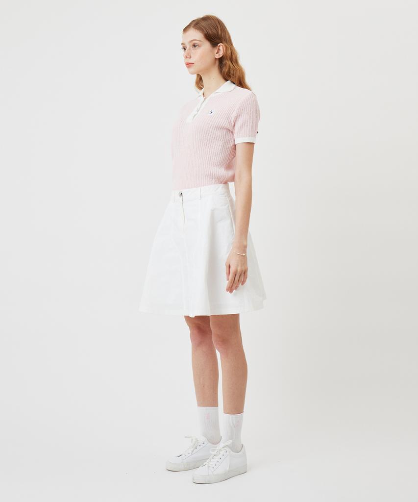 A Ben A-Line Midi Skirt White