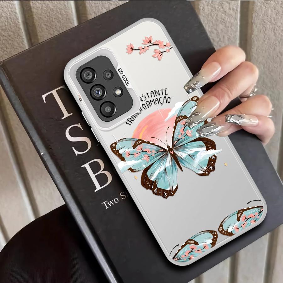 Case for Samsung Galaxy A10 A20 A71 A51 A52 A04 A05 A03 A56 A06 A07 A50 A72 A54 Back Phone Cover Creative Butterfly Art