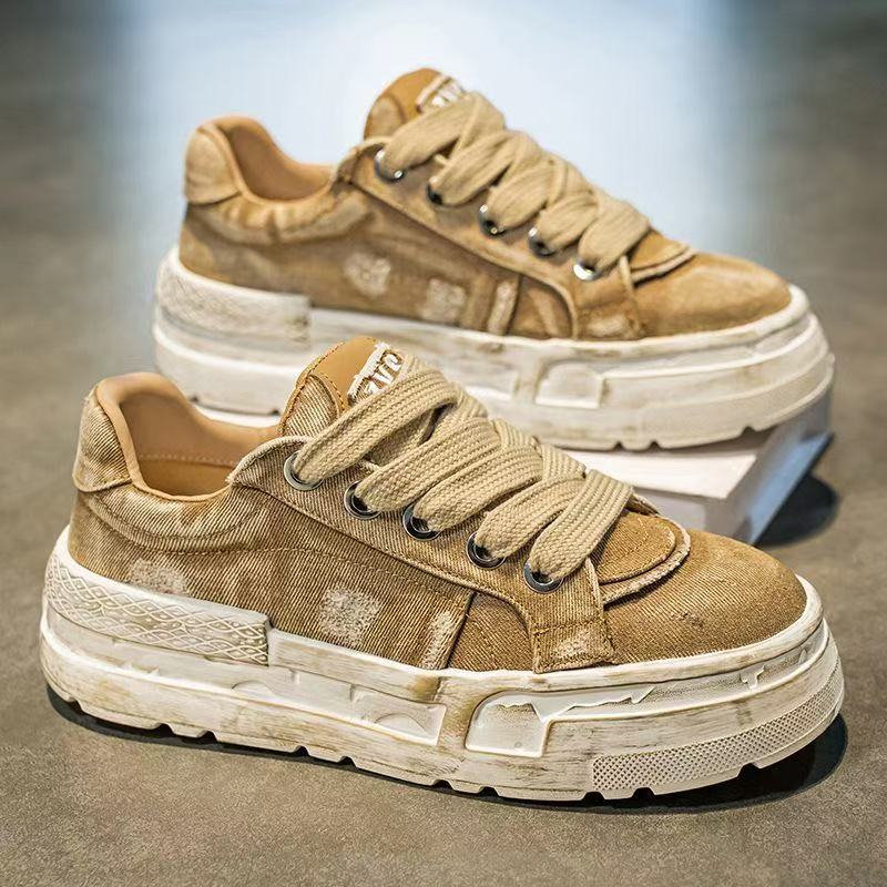 Men's Old-fashioned Denim Canvas Shoes Casual Sports Dad Shoes Trendy Shoes