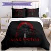 3pcs Duvet Cover Set (1*Duvet Cover + 2*Pillowcase, Without Core), Valheim Print Soft All‑Season Bedding Set, Home Bedroom Decor Gift