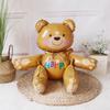 3D Hugging Bear Aluminum Balloon - Cute Brown Bear for Valentine's Day & Kids' Birthday Party Decor