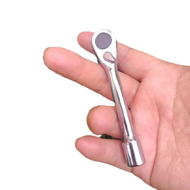Handy Reversible Ratchet Wrench Convenient Tool Square Hole Socket Wrench